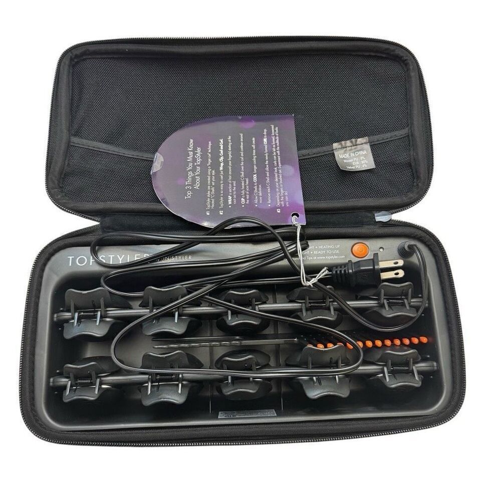 TopStyler by Instyler Heated Ceramic Styling Shell Curlers Roller w/ Case + DVD